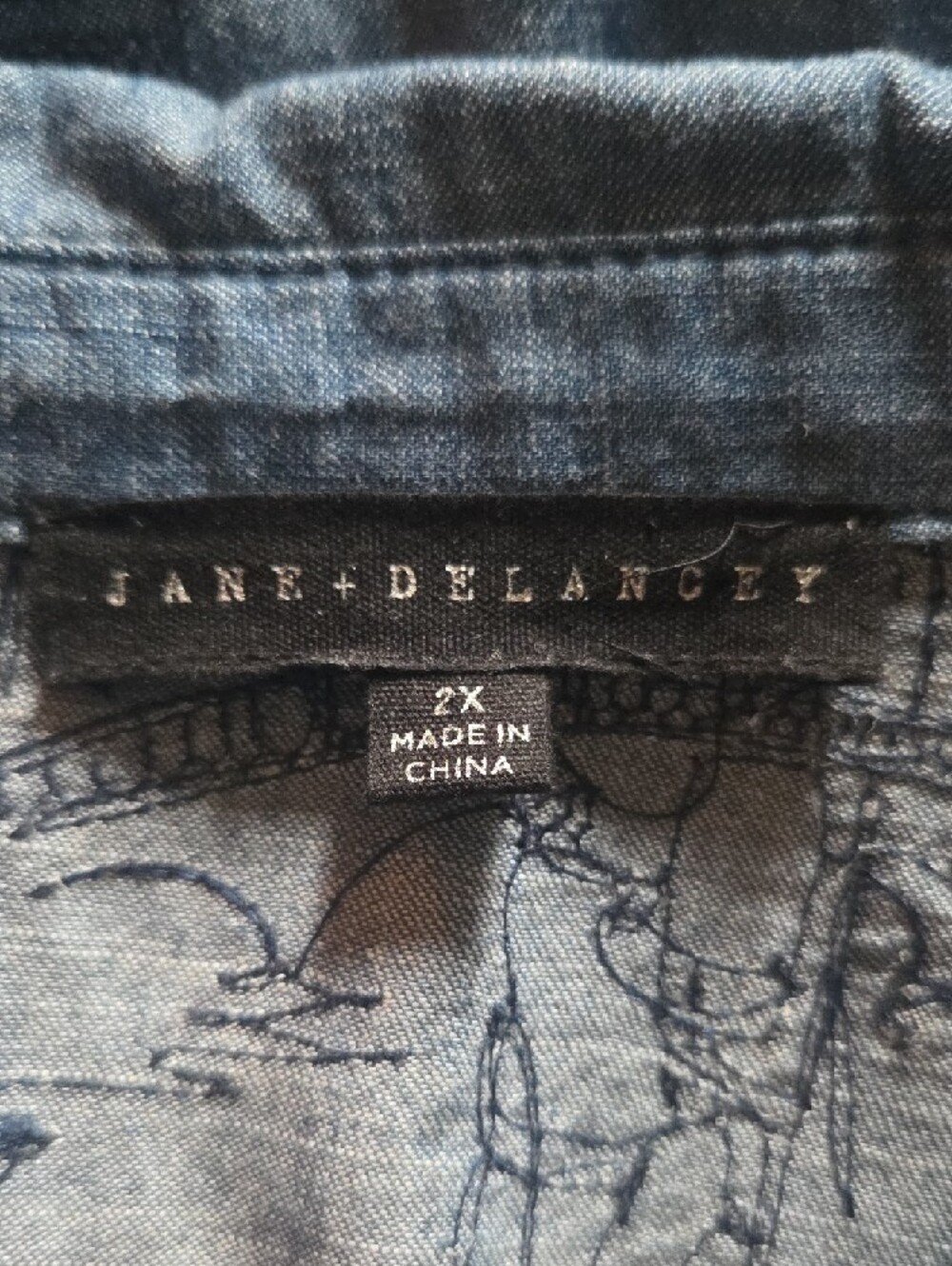 Blue Button Front Shirt - Picture 3 of 10
